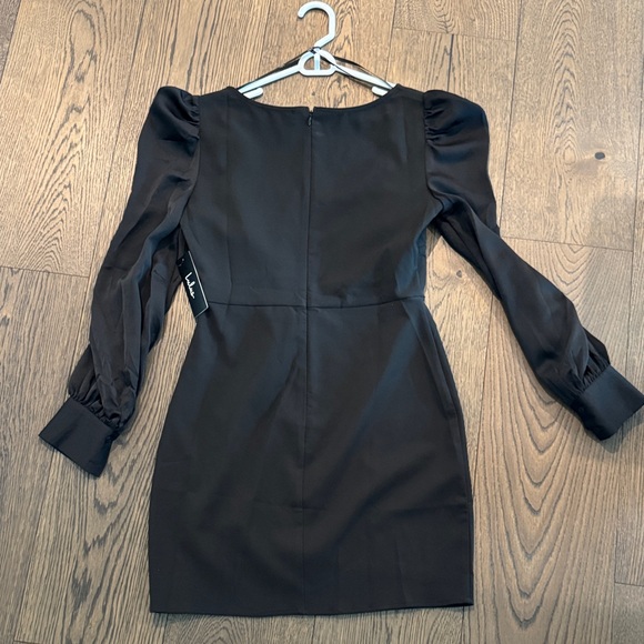 LULUS Longtime Crush Black Puff Shoulder Long Sleeve Mini Dress - Picture 7 of 8